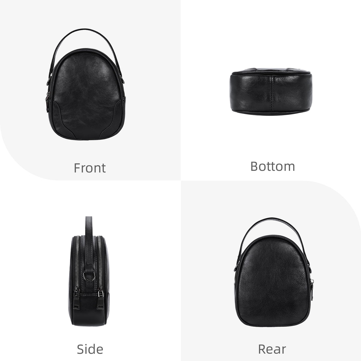 Iswee Small Crossbody Bag for Women Small Leather Shoulder Purse Phone Bag | Designer Satchel Handbags Ladies Pocketbooks with 2 Adjustable Strap 3-Way Carry Multi-pocket Organizer Mini Bag