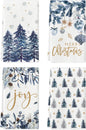 Artoid Mode Green Xmas Tree Ornament Christmas Kitchen Towels Dish Towels, 18x26 Inch Farmhouse Holiday Snowflake Winter Decoration Cleaning Set of 4