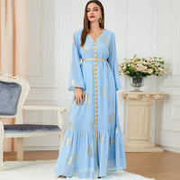ODIZLI Abaya Dress for Women Dubai Sadui Bead Moroccan Kaftan Fancy Eid Dress