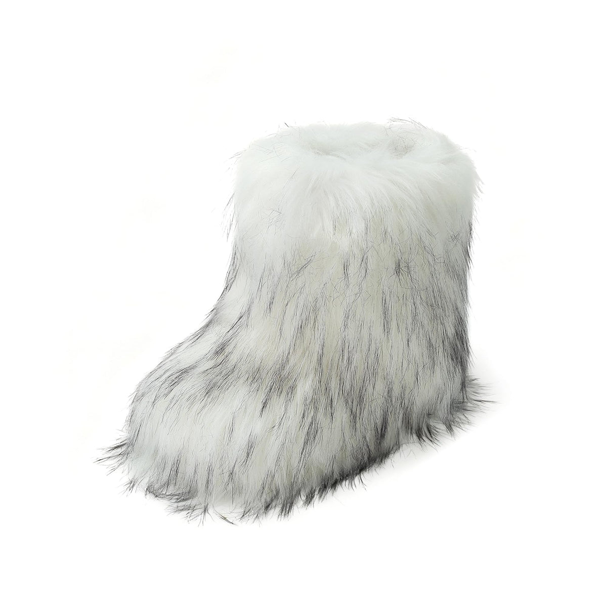 Wnshonzy Fur Boots for Women Snow Furry Fluffy Platform Flat Ankle Mini Boot Winter Round Toe Y2k Comfortable Mid-Calf Short Outdoor 2025