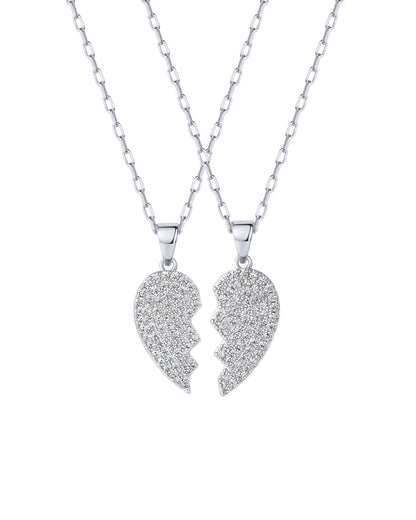 PAVOI 14K Gold Plated Cubic Zirconia Heart Necklace | Cute Dainty Love Pendant Necklaces for Women - Valentines Day Trendy Jewelry