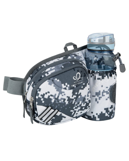 WATERFLY Fanny Pack Waist Bag: Waist Pack for Women Men with Water Bottle Holder Hiking Fanny Pack for Running Walking DogWalking Travel Cycling