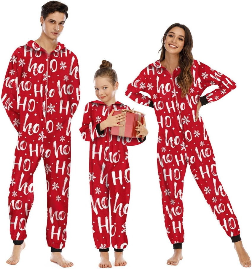 Adisputent Christmas Pajamas for Family Matching Cute Long Sleeve Couples Soft Sleepwear One Piece Funny Christmas Pjs Sets