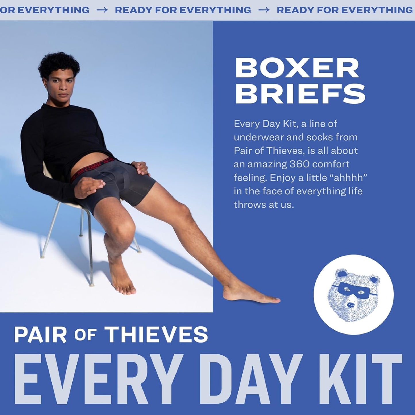 Pair of Thieves Men's Underwear Boxer Briefs - Soft Cotton Boxer Briefs for Men Pack - 8 Pack Tagless Mens Underwear