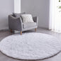 FJZFING Navy Blue Round Rug Ultra-Soft Plush Modern 4x4 Circle Area Rug for Kid's Bedroom, Fluffy Shag Circular Rug for Nursery Room, Non-Slip Home Decor Cute Navy Blue Carpet for Teen's Room