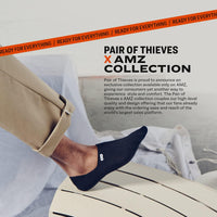 Pair of Thieves Men’s No Show Liner Socks, 4 Pack, Low-Cut Invisible Socks with Silicone Gripper, AMZ Exclusive