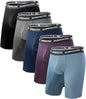 BAMBOO COOL Men's Long Boxer Briefs Performance Long Leg Sports Boxer Brief Underwear MultiPack