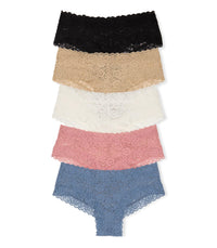 Victoria's Secret Women's Lace Cheeky Underwear, Minimal Coverage Panties for Women, Multi Pack (XS-XXL)