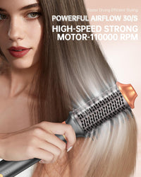 Hair Dryer Brush Air Styler: Dual Voltage 7 in 1 Ionic Multi Styling Tools with Hot Air Straightener, Auto Wrap Curlers, Frizz-Free Volumizer, Fast Blow Drying Curling Straightening and Smoothing