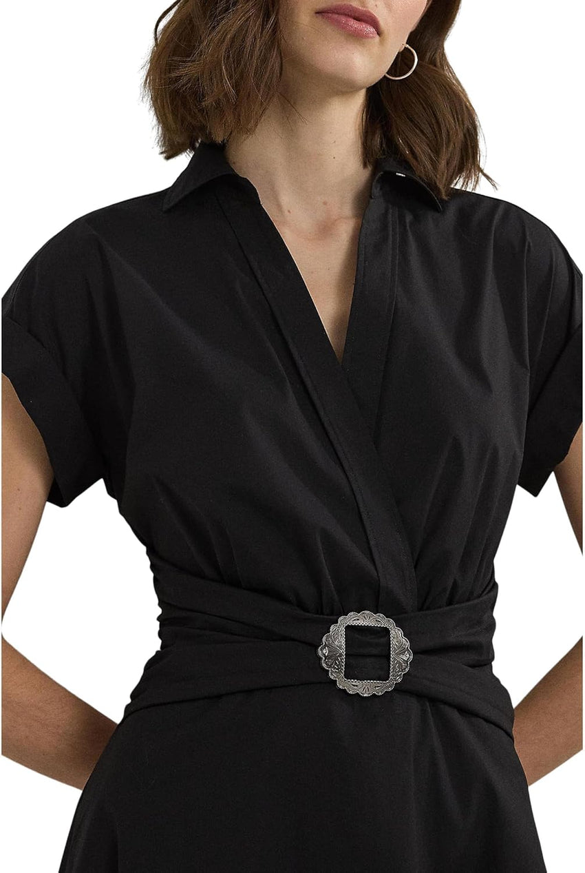 Lauren Ralph Lauren Women's Stretch-Cotton Blend Surplice Dress