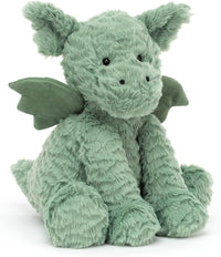 Jellycat Fuddlewuddle Dragon Stuffed Animal, 9 inches - Mythical Plush Toy - Classic Children's Gift