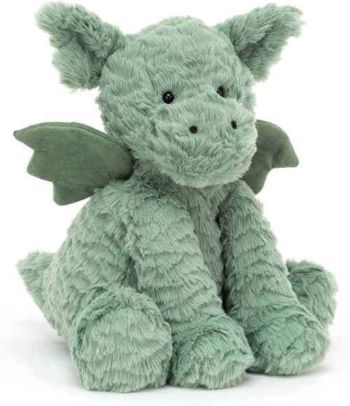 Jellycat Fuddlewuddle Dragon Stuffed Animal, 9 inches - Mythical Plush Toy - Classic Children's Gift