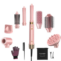 StyleVibe 6-in-1 Air Styler, Hair Dryer & Blow Dryer Brush with Auto Wrap Curl L/R, Fast Drying, Smooth Blowouts, Root-Lift Volume, No Heat Damage Frizz-Free Thermal Brush with Travel Bag