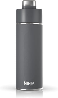 Ninja Thirsti 18oz Travel Water Bottle, For Carbonated Sparkling Drinks, Colder and Fizzier Longer, Leak Proof, 24 Hrs Cold, Dishwasher Safe, Stainless Steel Insulated Tumbler, Cloud White, DW1801WH