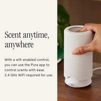 Pura Plus Smart Home Fragrance Diffuser for Large Spaces - Adjust Scent Intensity, Set Schedules & Timers, and More in Pura App - Fragrances Sold Separately - White