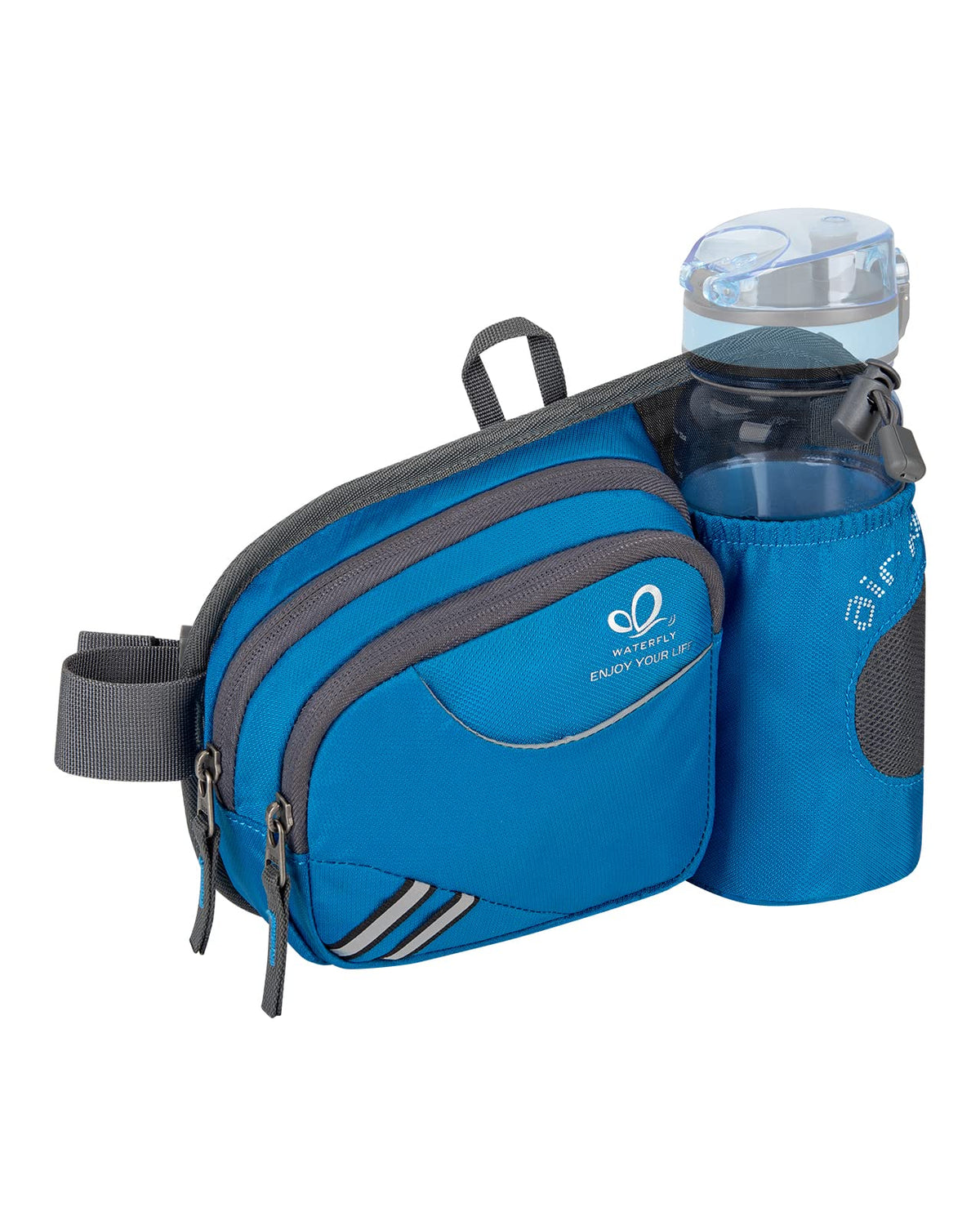 WATERFLY Fanny Pack Waist Bag: Waist Pack for Women Men with Water Bottle Holder Hiking Fanny Pack for Running Walking DogWalking Travel Cycling
