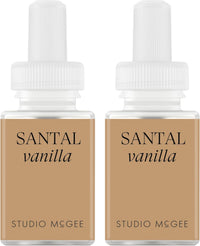 Pura x Studio McGee Home Scent Refill - Smart Air Diffuser - Up to 120-Hours of Luxury Fragrance per Refill - Home Essential - Clean & Safe Diffuser Fragrance - 2 Pack, Santal Vanilla