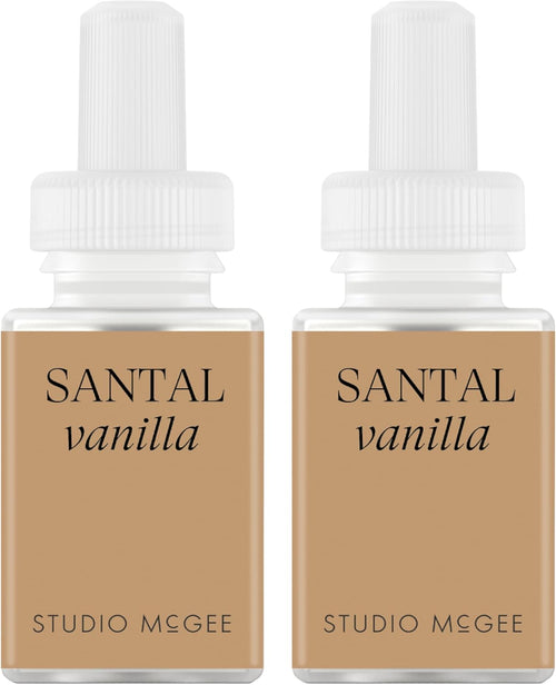 Pura x Studio McGee Home Scent Refill - Smart Air Diffuser - Up to 120-Hours of Luxury Fragrance per Refill - Home Essential - Clean & Safe Diffuser Fragrance - 2 Pack, Santal Vanilla