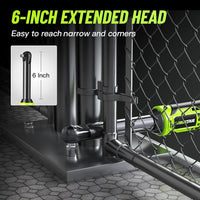 3/8" Cordless Ratchet Wrench, 6-inch Extended Ratchet Wrench, 40Ft-lbs 400RPM Cordless Ratchet, 2 Batteries Power Electric Ratchet Driver with Variable Speed, 7 Sockets, LED Light