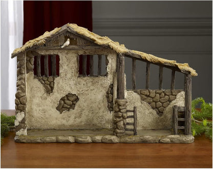 Christmas Nativity Lighted Stable for 14" Nativity Set
