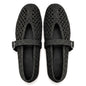 Woven Ballet Flats Women Mesh Raffia Flats Round Toe Mary Janes Comfortable Ballerina Flat Shoes
