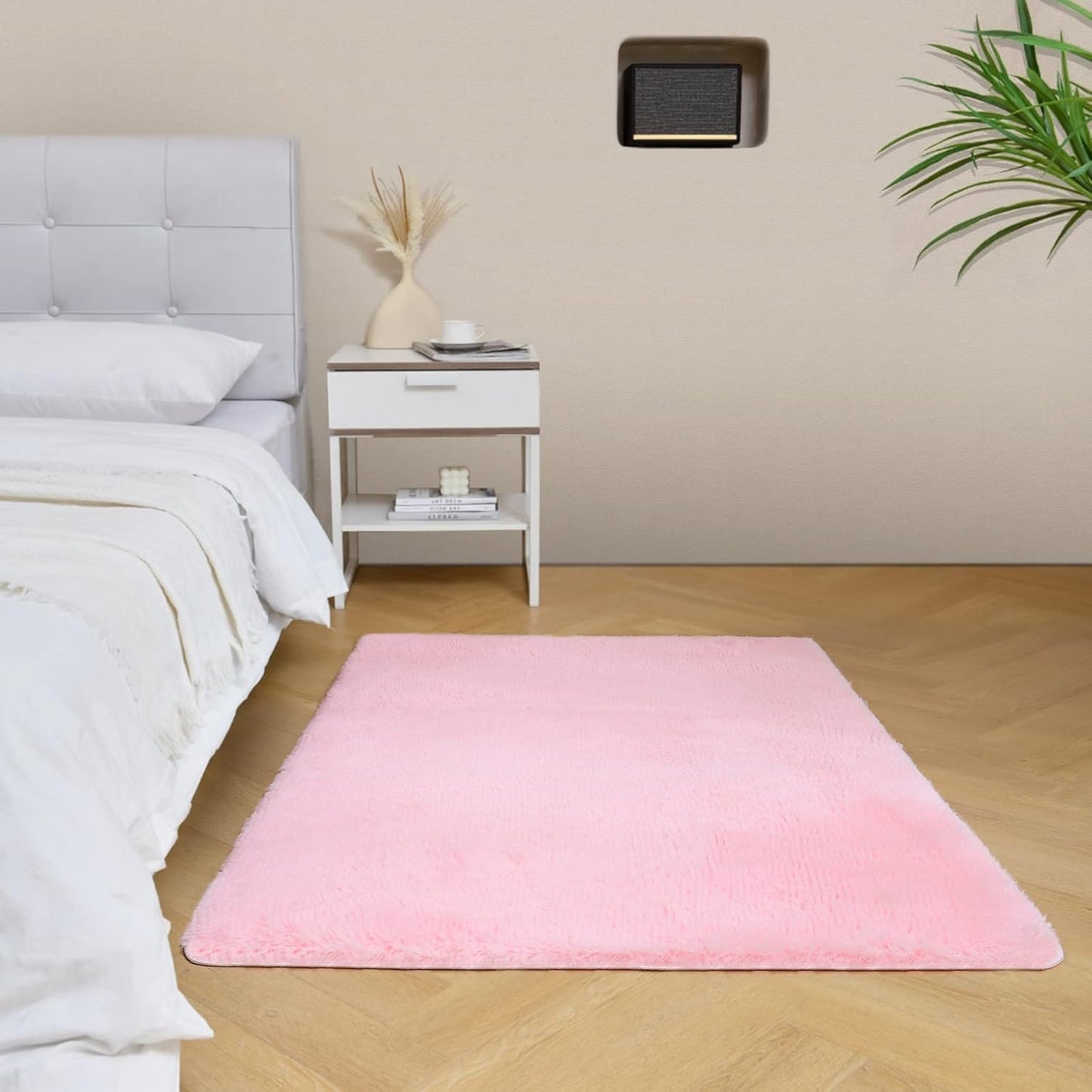 duduta Navy Blue Fluffy Plush Runner Rugs 2x6 ft Tie Dye Rectangle Shag Rug for Bedroom Dorm Living Room Kids Room, Machine Washable Anti-Slip
