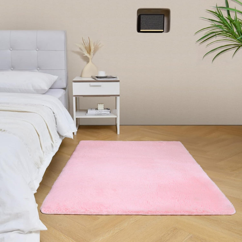 duduta Navy Blue Fluffy Plush Runner Rugs 2x6 ft Tie Dye Rectangle Shag Rug for Bedroom Dorm Living Room Kids Room, Machine Washable Anti-Slip