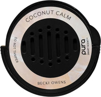 Pura and Becki Owens - Pura Car Scent Refill - Fragrance for Car Diffuser - Clean & Safe Luxury Diffuser Scent - Long-Lasting Fragrance for 30 Days of Aroma - Coconut Calm