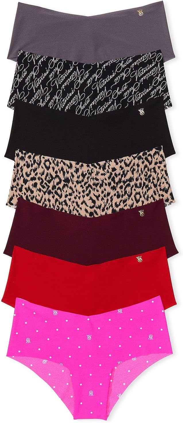 Victoria's Secret Women's No Show Cheeky Underwear, Minimal Coverage Panties for Women, Multi Pack (XS-XXL)