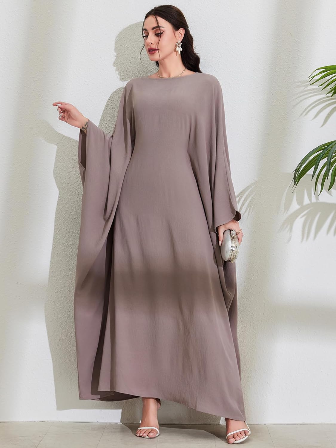 MedeShe Women's Modest Hidden Adjustable Belt Oversized Abaya Muslim Dress Prayer Robes Kaftans