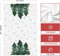 Artoid Mode Green Xmas Tree Ornament Christmas Kitchen Towels Dish Towels, 18x26 Inch Farmhouse Holiday Snowflake Winter Decoration Cleaning Set of 4