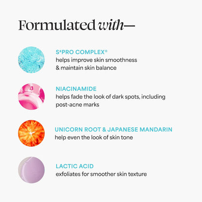 TULA Skin Care Dark Spot Serum - 7% Pro-Niacinamide Treatment to fade look of Dark Spots & Post-Acne Scars, Contains Probiotic Extracts, Niacinamide and Unicorn Root, 1 fl oz.