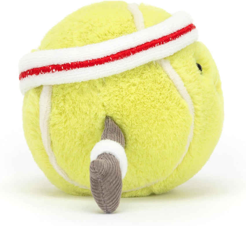 Jellycat Amuseables Tennis Ball Stuffed Toy, 3.5 inches - Tennis Ball Plush for Sports Fans