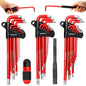 SEDY 32-Piece Hex Key Wrench Set, Metric and SAE Allen Wrenches (0.028-3/8 inch, 0.7-10 mm) L Shape Allen Keys, Chrome Vanadium Steelwith 2x Extension Handle