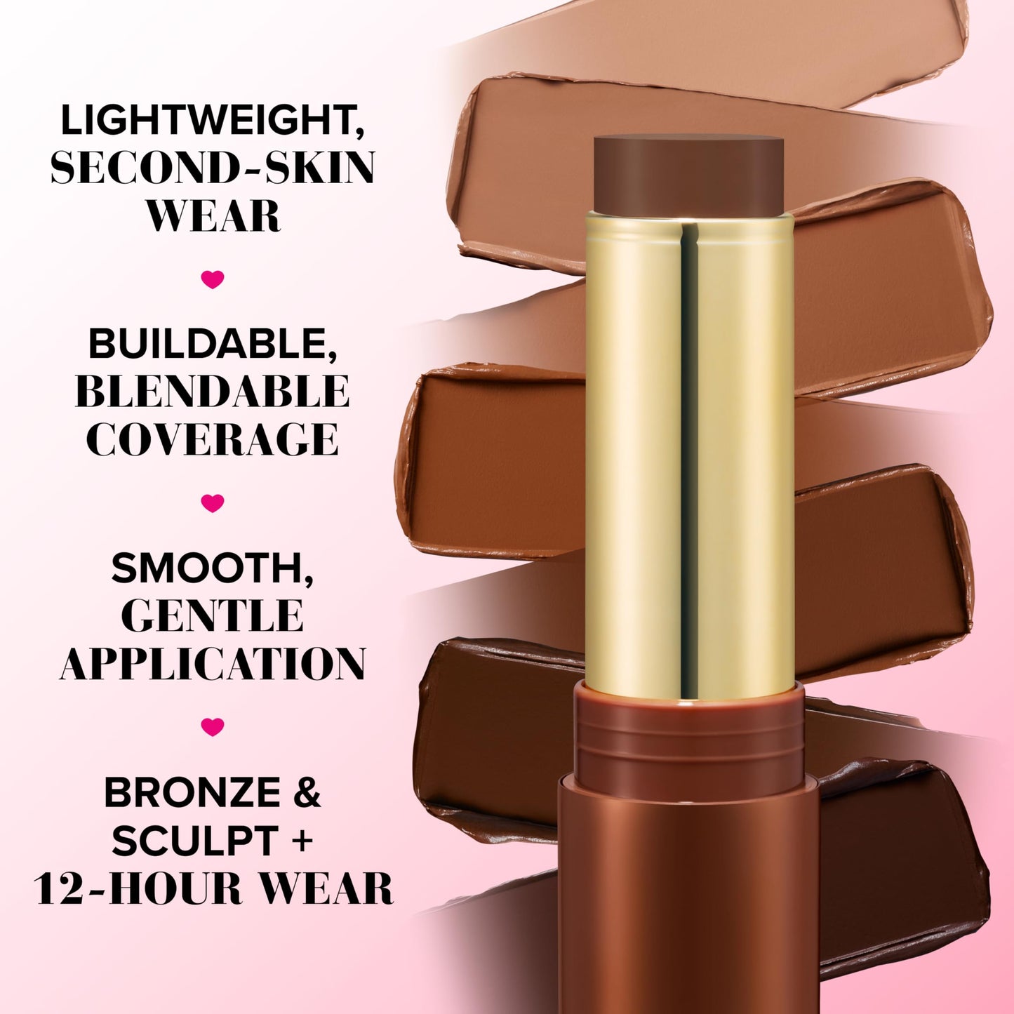 Too Faced Chocolate Soleil Melting Bronzing & Sculpting Stick | Cream, Lightweight, Vegan + Cruelty Free, Chocolate Mocha