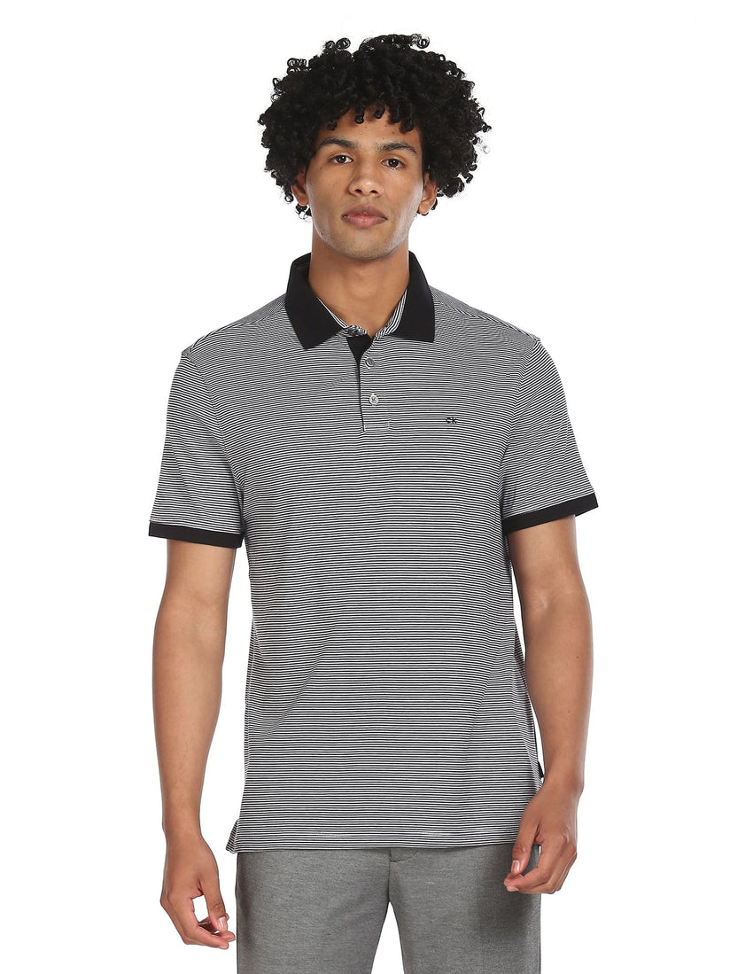 Calvin Klein Men's Jacquard Refined Polo