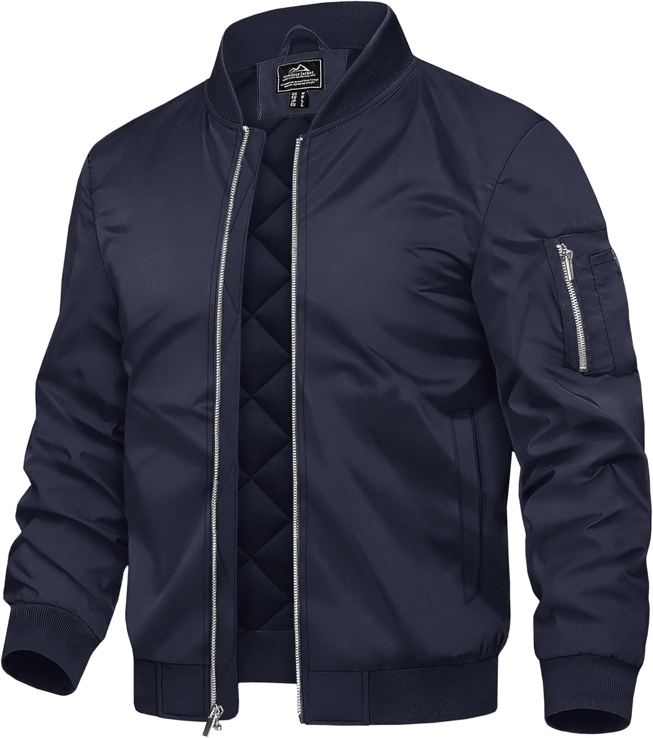 7DAY'S Men's Bomber Jackets Thermal Quilted Jacket Water Resistant Warm Winter Coats