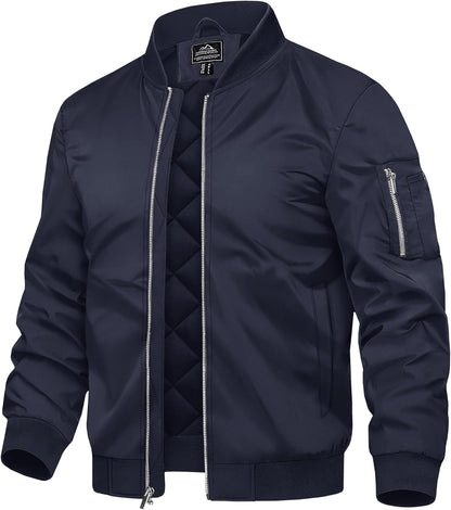 7DAY'S Men's Bomber Jackets Thermal Quilted Jacket Water Resistant Warm Winter Coats