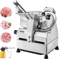 VEVOR Commercial Meat Slicer, 320W Electric Deli Food Slicer, 12 inch Carbon Steel Blade Electric Food Slicer, 350-400RPM Meat Slicer, 0-0.6 inch Adjustable Thickness for Cheese, Veggies, Ham