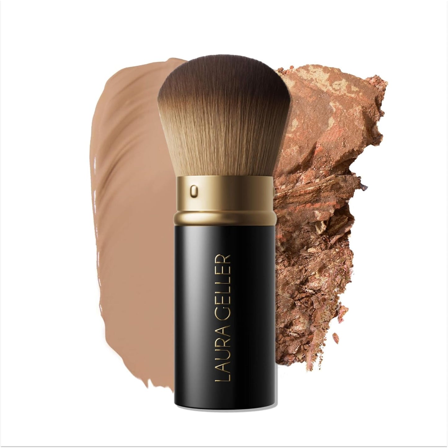 LAURA GELLER NEW YORK Cosmetic Professional Makeup Brushes - Cruelty-Free 02 Retractable Angled Kabuki Brush