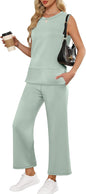 ANRABESS Women's 2 Piece Outfits 2025 Summer Beach Vacation Clothes Fall Travel Casual Lounge Matching Sets Sweatsuits