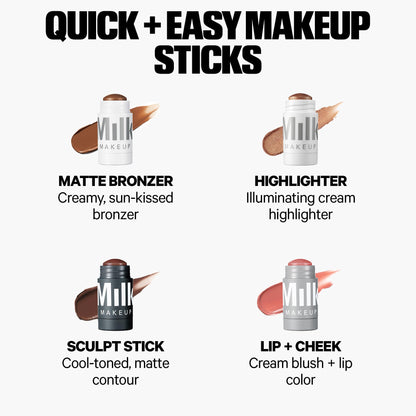 Milk Makeup Sculpt Stick – Cool-Toned Cream Contour Stick with Thyme Extract + Mango Butter – Hydrating, Buildable Formula Adds Depth + Dimension – Stoked (Medium), 0.19 oz