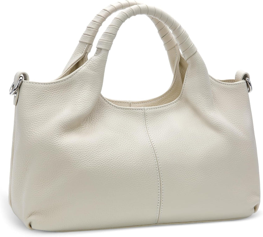 Iswee Genuine Leather Shoulder Bags Purses and Handbags for Women Satchel Designer Cross Body Hobo Medium Size Tote