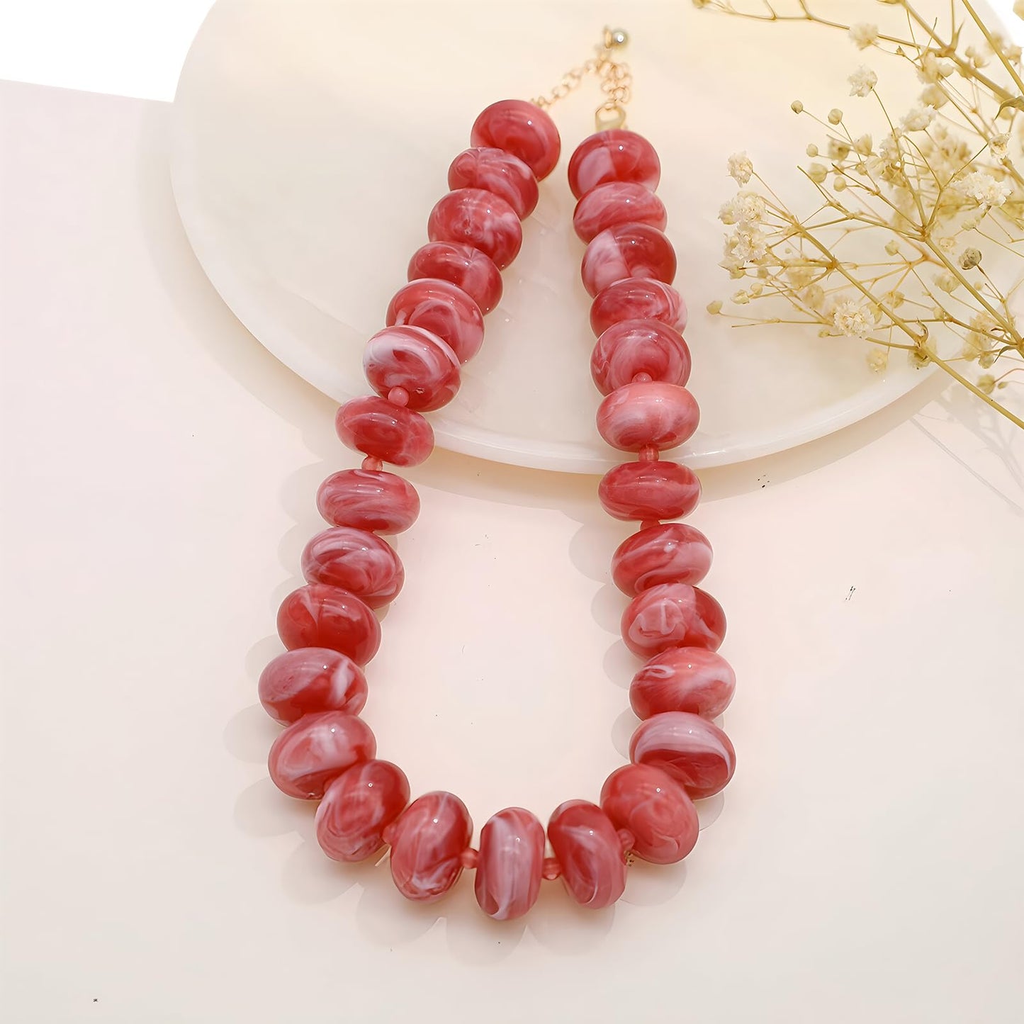 We We Chunky Colorful Beaded Necklace for Women Large Boho Statement Bead Chokers Necklaces Turquoise Blue Big Beads Jewelry Neck Summer Beach