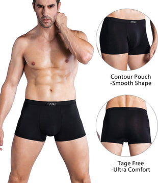wirarpa Men's Breathable Modal Microfiber Trunks Underwear Covered Band Multipack