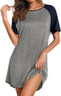 Ekouaer Sleep Shirts for Women Short Sleeve Night Shirts for Sleeping Pullover Nightgown Soft Nightdress S-XXXL