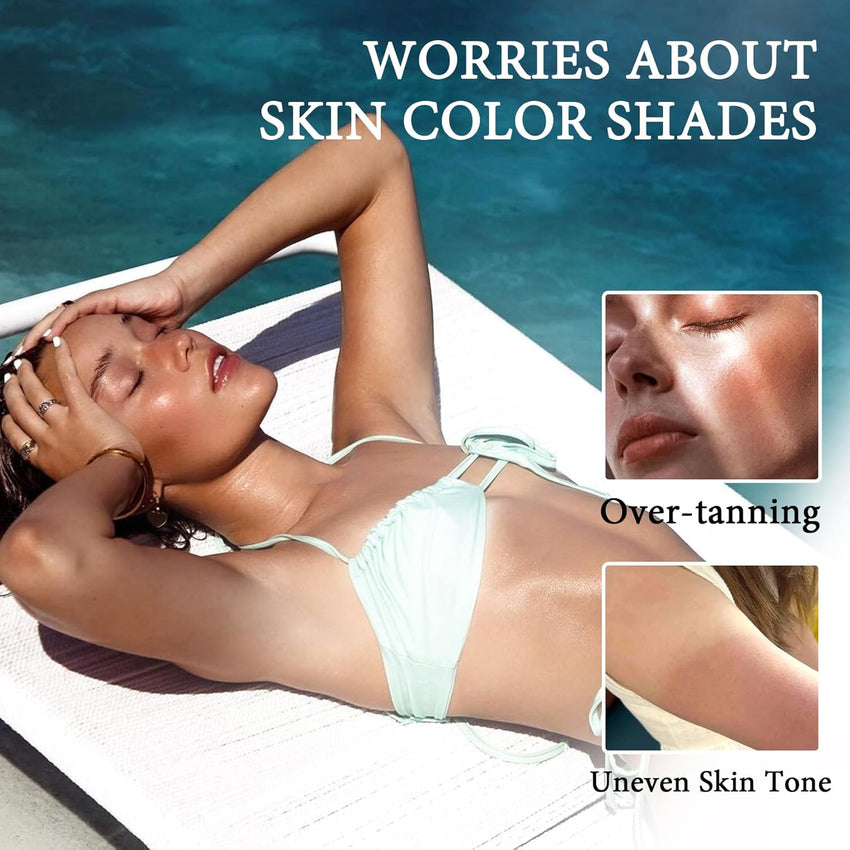 Self Tanner Lotion Set,Tanning Lotion,Tanning Cream,Tanning Drops and Tanning Mousse,Gradual Tanning Lotion,Sunless Browning Tanner Kit for Men and Women (4 PCS)