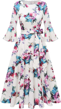 HomRain Women's Long Sleeve Velvet Midi Dresses for Wedding Guest Church Formal Winter Christmas Cocktail Party