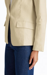 Mina Self 2025 Fall Women's Cropped Blazer - Full-Lined One Button Lightweight Business Casual Trendy Office Jackets Pockets