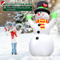 7 FT Christmas Inflatables Giant Snowman Outdoor Decorations, Blow up Snow Man Yard Decor Built-in Bright LED Light Wear Magic Hat, Weatherproof Holiday for Garden Patio Lawn Party Xmas Gifts